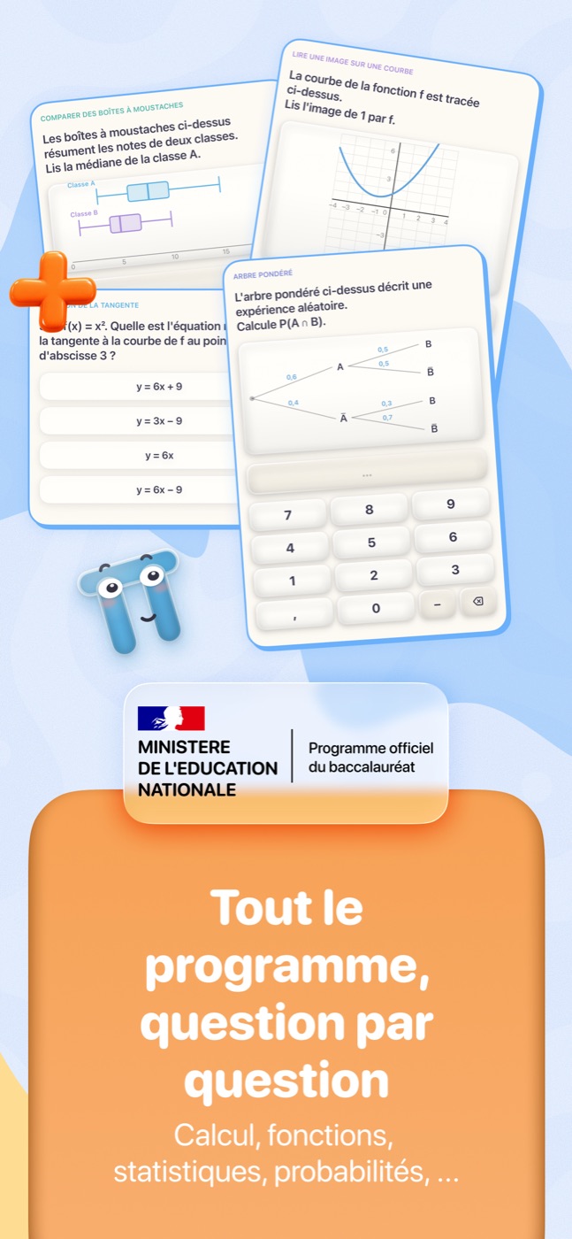Mathik — tout le programme, question par question : calcul, fonctions, statistiques, probabilités