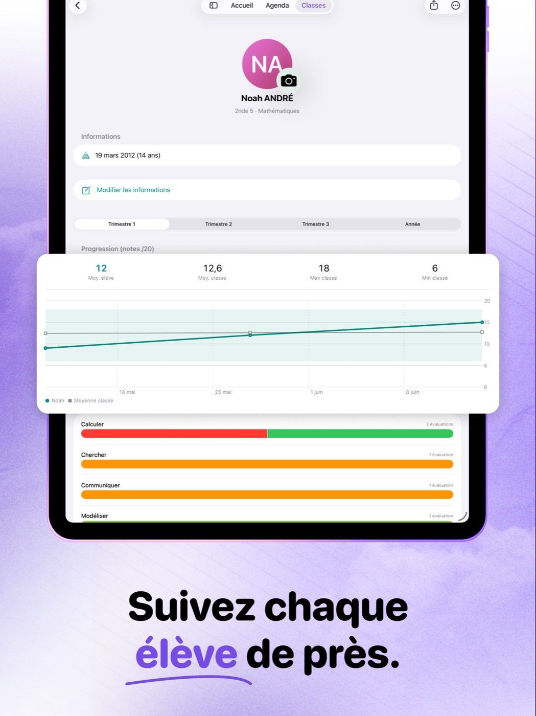 TeachBook — fiche élève et suivi de progression